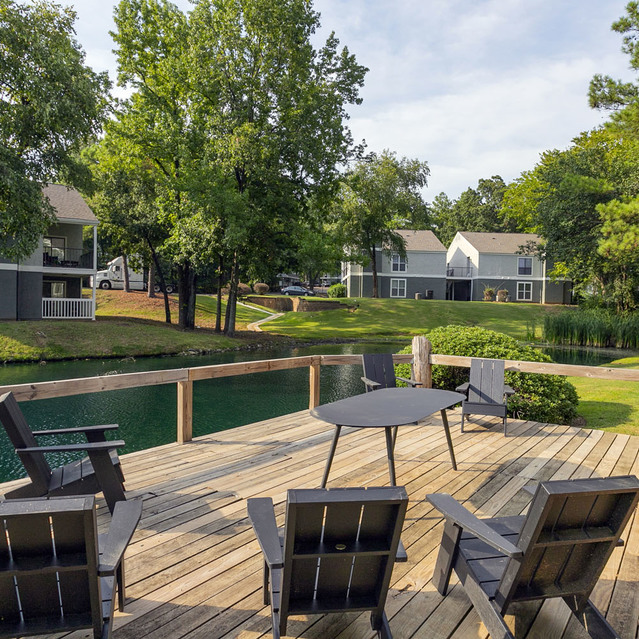 The View at Shelby Farms - Wooden Dock with Table and Chairs