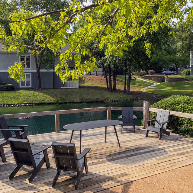 The View at Shelby Farms - Wooden Dock with Chairs